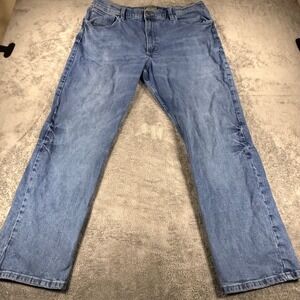 Wrangler 20X Competition Mens Relaxed Straight Leg Jeans Medium Wash Blue 38x32